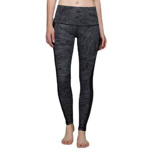 Lululemon Wunder Under Pant *Luxtreme (Roll Down)Stripe Play Slate Black